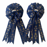 * Show Bows: Snaffles - Gold Foil on Navy * NEW