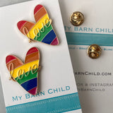 Pin Set: Heart Rainbow Love ❤️ NEW