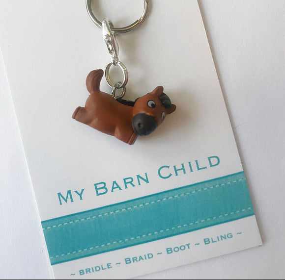 Bridle Charm: Bay Pony 🖤🤎 NEW