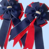 * Show Bows: Solid Navy/Red •NEW