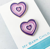 Pin Set: Hearts Purple 💜 NEW