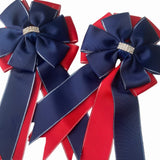 * Show Bows: Solid Navy/Red •NEW