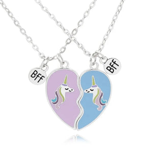 BFF NECKLACE SET: UNICORNS BLUE & PINK 💙🩷 NEW