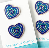 Pin Set: Hearts Blue 💙 NEW