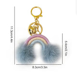 KeyChain / Bag Charm: Boho Rainbow - Pom • NEW