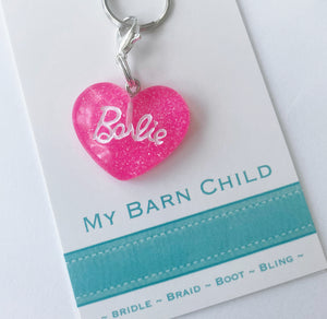 Bridle Charm: Barbie Glitter Heart 🩷 NEW