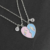 BFF NECKLACE SET: UNICORNS BLUE & PINK 💙🩷 NEW