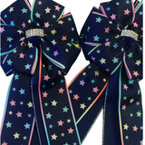 💝 Show Bows: Stars Pastel Navy • NEW