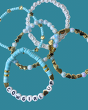 Arenas Tour Bracelet Stack Cowgirl Up Sky/Gold • NEW