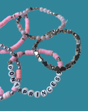 Arenas Tour Bracelet Stack Pony Princess Pink/Silver • NEW