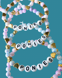 Arenas Tour Bracelet Stack : Ponies Ponies Ponies Pastel/Gold