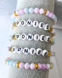 Arenas Tour Bracelet Stack : Ponies Ponies Ponies Pastel/Gold