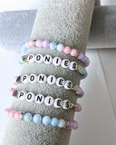 Arenas Tour Bracelet Stack: Ponies Ponies Ponies Pastel/Silver