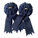 💐 Show Bows: Navy Swiss Dot on Navy