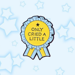 Pin: Only Cried A Little Blue/Yellow • NEW