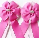 💝 Show Bows: Barbie Pink on Baby Pink
