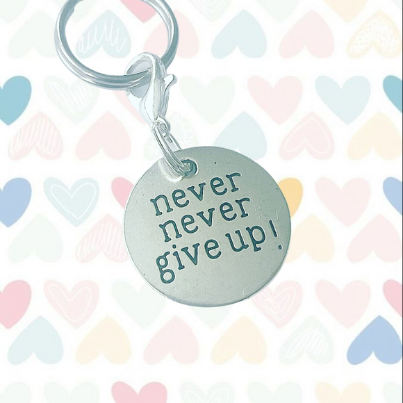 *Bridle Charm: Inspirational ~ Never Never Give Up