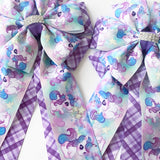 🫶 Show Bows: Unicorns on Purple Plaid 💜