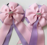 💝 Show Bows: Baby Pink on Lavender