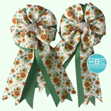 * Show Bows: Sunflowers on Sage Green