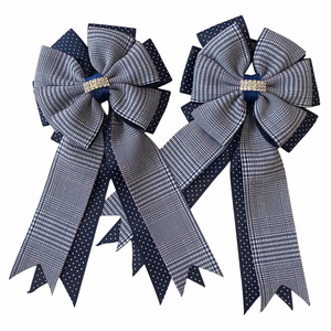 Show Bows: Lake Placid Plaid Navy