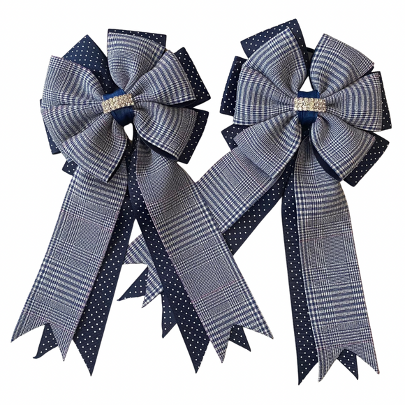 💚 Show Bows: Lake Placid Plaid Navy