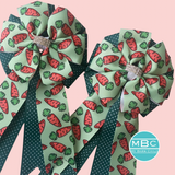 * Show Bows: Carrots On Dark Green Swiss Dot 🥕 NEW