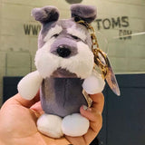 KeyChain / Bag Charm: Plush Schnauzer