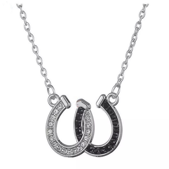 Necklace: Horseshoes ~ Black & White