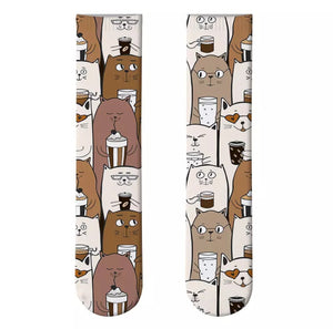 *Boot Socks: Cats With Coffee 🐱☕️