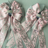 💙 Show Bows: Swirl Pink/Silver