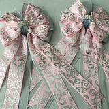 💙 Show Bows: Swirl Pink/Silver