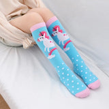 Boot Socks: Youth ~ Unicorns Blue Sky