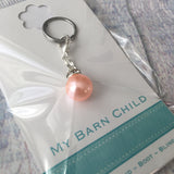 Bridle Charm: Pearl ~ Peachy Pink ~ NEW