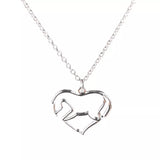 Necklace: Heart horse