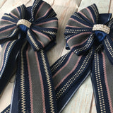 💚 Show Bows: Hampton Stripe Navy