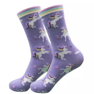 Crew Socks: Unicorns ~ Light Purple *SALE