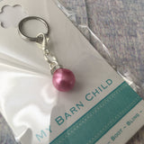 Bridle Charm: Pearl ~ Rose Pink ~ NEW