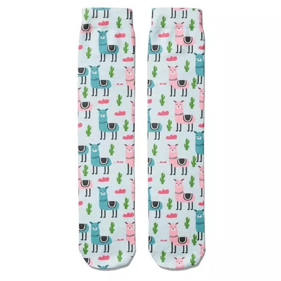 Socks: Alpacas Blue
