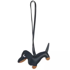 KeyChain / Bag Charm: Loopy Dog ~ Dachshund ~ Black/Tan NEW!