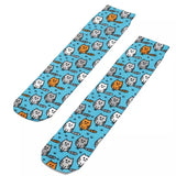 *Boot Socks: Cats Tabbies Turquoise ~ NEW!