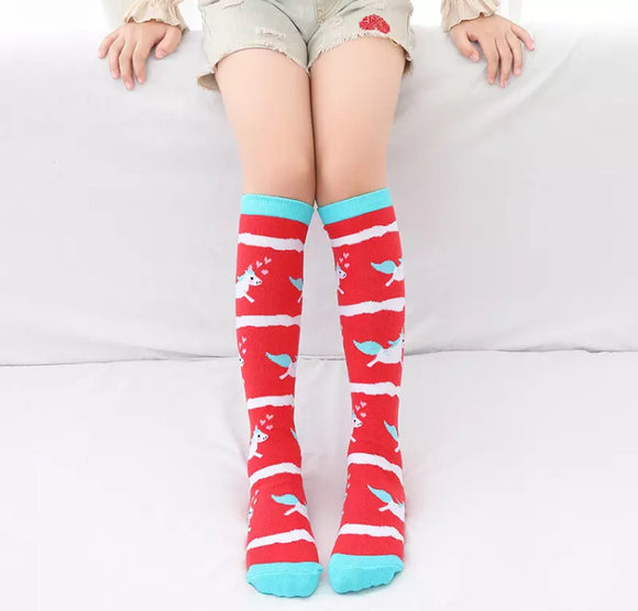 Boot Socks: Youth ~ Unicorn Red Stripe