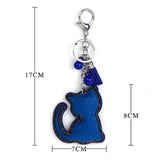 KeyChain / Bag Charm: Cat ~ Fuzzy/Sparkley ~ Gray 🐱 NEW!