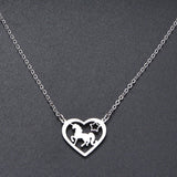 Necklace ~ Unicorn In Heart