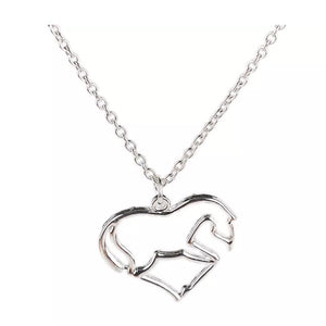 Necklace: Heart horse