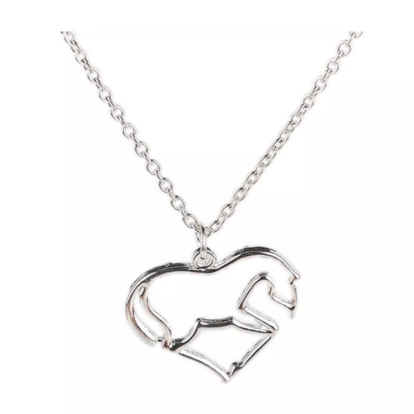 Necklace: Heart horse