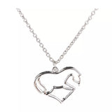 Necklace: Heart horse