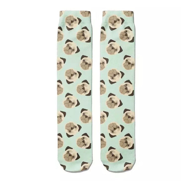 *Boot Socks: Pugs Mint
