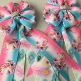 Show Bows: Unicorns Ombré/Feathers • CLEARANCE