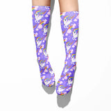 *Boot Socks: Unicorns Purple/Rainbows ~ NEW